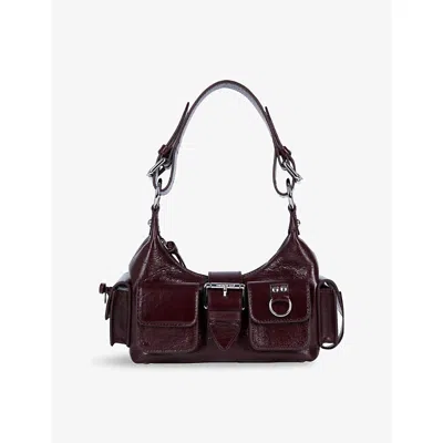 The Kooples Womens Bordeaux Amelia Small Leather Shoulder Bag