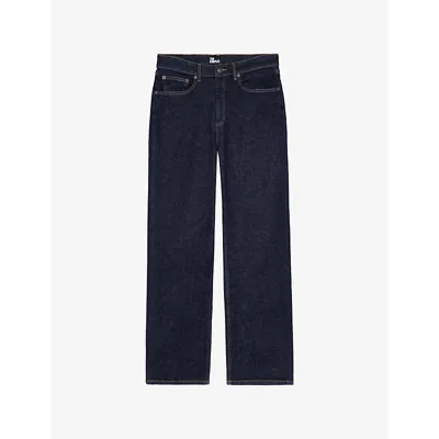 The Kooples Womens Blue Electric Boyfried-fit Mid-rise Stretch-denim Jeans