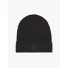 THE KOOPLES WOMENS EMBROIDERED-BRANDED KNITTED BEANIE BLACK