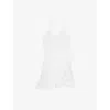 The Kooples Womens  Lace-embroidered Frill-hem Woven Mini Dress