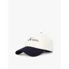 The Kooples Corduroy Logo Baseball Cap In Black / White