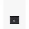 The Kooples Womens Logo-badge Patent-leather Cardholder Black In Black