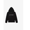 The Kooples Womens Black Logo-embroidered Kangaroo-pocket Cotton-jersey Hoody In Black
