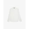 The Kooples Womens Long-sleeve Silk Shirt Ecru In Ecru