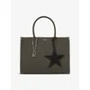 The Kooples Womens Ming Canvas Tote Bag Kak In Kaki