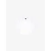 The Kooples Womens White Short-sleeved Cropped Stretch-cotton Shirt In White