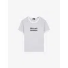 The Kooples Womens Light Purple Slogan-print Cotton-jersey T-shirt Xs In White