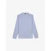 The Kooples Womens Straight-cut Slim-fit Striped Cotton Shirt Blue White In Blue White