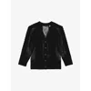 The Kooples Womens V-neck Knitted And Lace Cardigan Black In Black