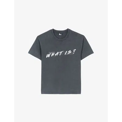 The Kooples Womens  What Is Washed Cotton-jersey T-shirt In Black Washed