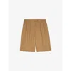 THE KOOPLES WOMENS THE KOOPLES WIDE-LEG HIGH-RISE COTTON AND LINEN-BLEND BERMUDA SHORTS