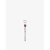 The Kooples Womens White Branded Bag Charm In Metallic
