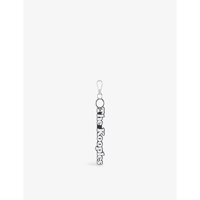 The Kooples Womens White Branded Rubber Bag Charm