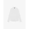 The Kooples Womens Collared Long-sleeve Cotton Shirt White In White