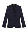 The Kooples Single-breasted Wool Blazer In Navy