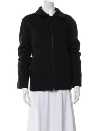 Pre-owned The Kooples Wool Bomber Jacket In Gray
