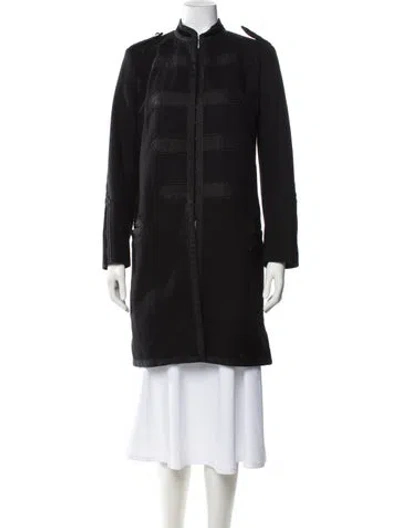 Pre-owned The Kooples Wool Coat In Black