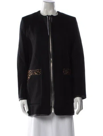 Pre-owned The Kooples Wool Coat In Black