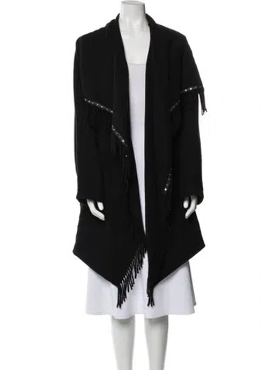 Pre-owned The Kooples Wool Coat In Black