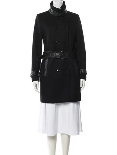 Pre-owned The Kooples Wool Coat In Black