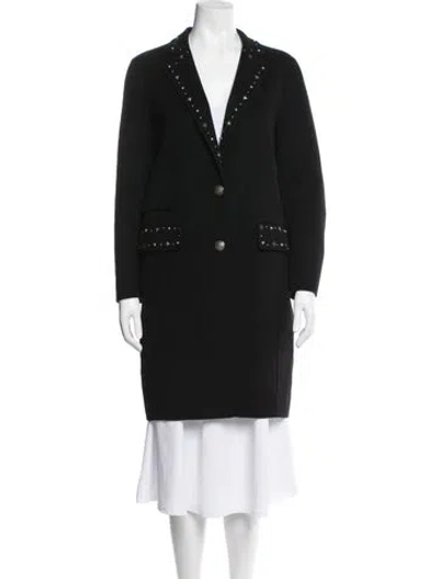 Pre-owned The Kooples Wool Coat In Black