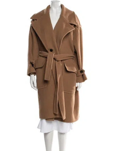 Pre-owned The Kooples Wool Coat In Brown
