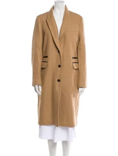 Pre-owned The Kooples Wool Coat In Neutral