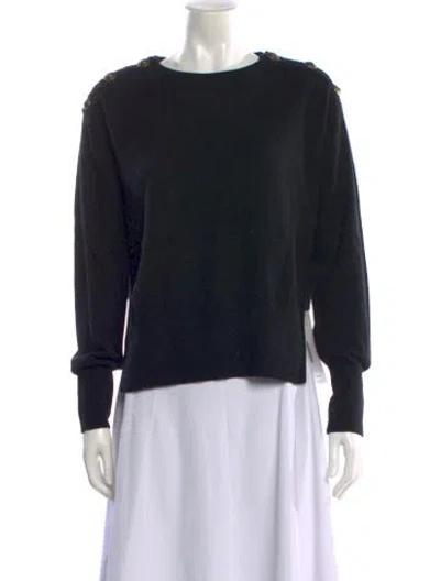 Pre-owned The Kooples Wool Crew Neck Sweater In Black