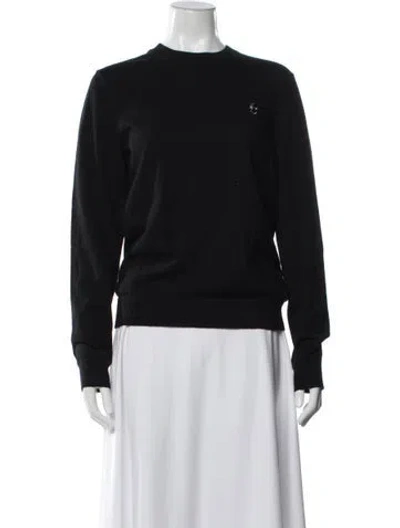 Pre-owned The Kooples Wool Crew Neck Sweater In Black