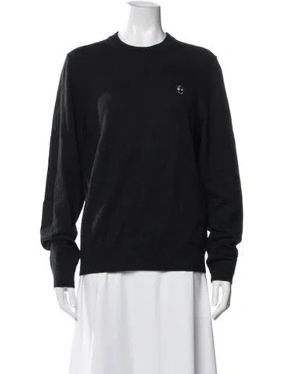 Pre-owned The Kooples Wool Crew Neck Sweater In Black