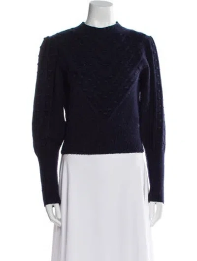 Pre-owned The Kooples Wool Crew Neck Sweater In Blue