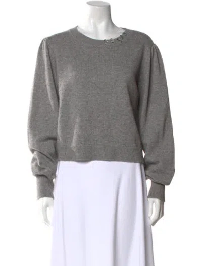 Pre-owned The Kooples Wool Crew Neck Sweater In Gray