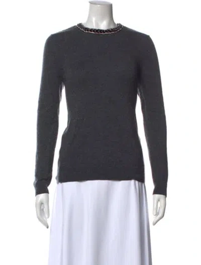 Pre-owned The Kooples Wool Crew Neck Sweater In Gray