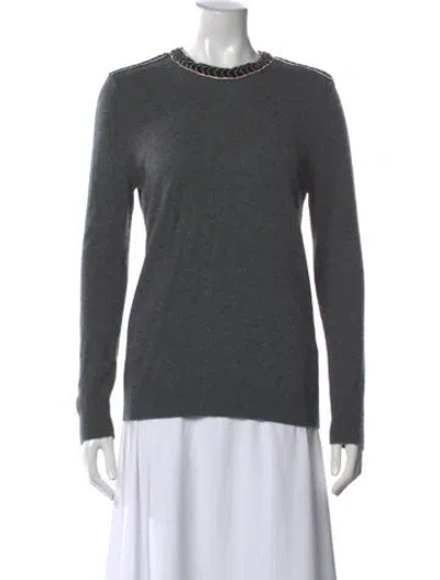 Pre-owned The Kooples Wool Crew Neck Sweater In Gray