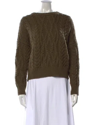Pre-owned The Kooples Wool Crew Neck Sweater In Green