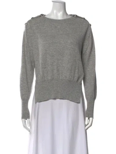 Pre-owned The Kooples Wool Crew Neck Sweater In Grey