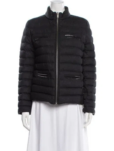 Pre-owned The Kooples Wool Down Jacket In Gray