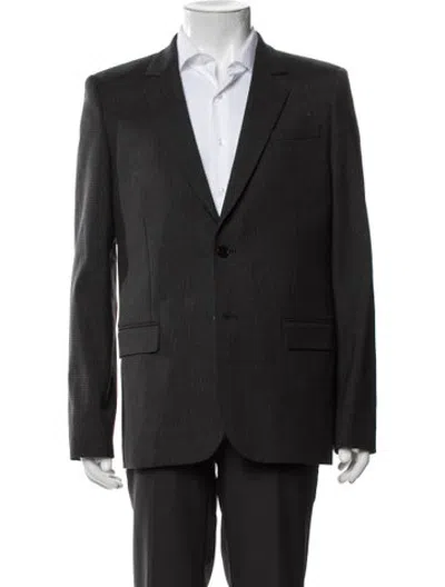 Pre-owned The Kooples Wool Houndstooth Print Blazer W/ Tags In Black