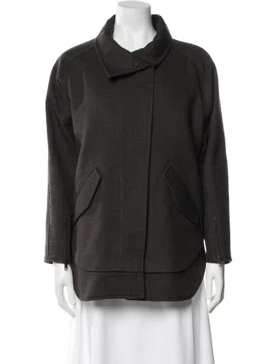 Pre-owned The Kooples Wool Jacket In Green