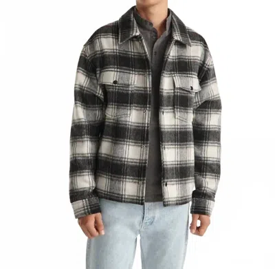 The Kooples Wool Jacket With Check Motif In Gray, White In Multi