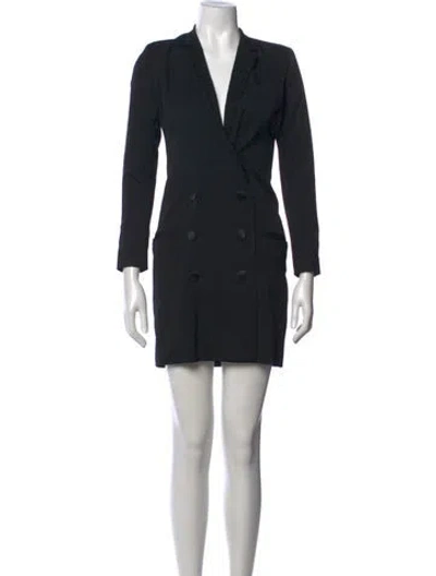 Pre-owned The Kooples Wool Mini Dress In Black