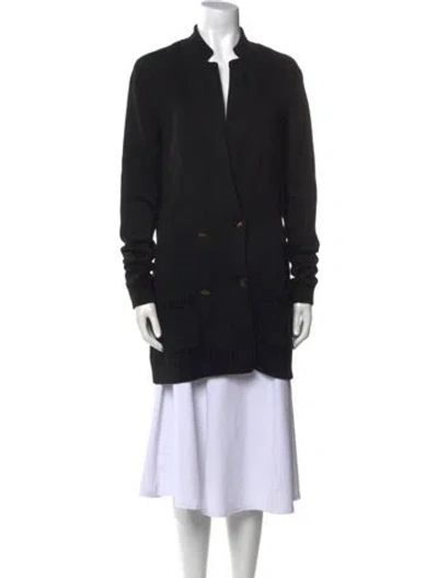 Pre-owned The Kooples Wool Mock Neck Sweater In Black