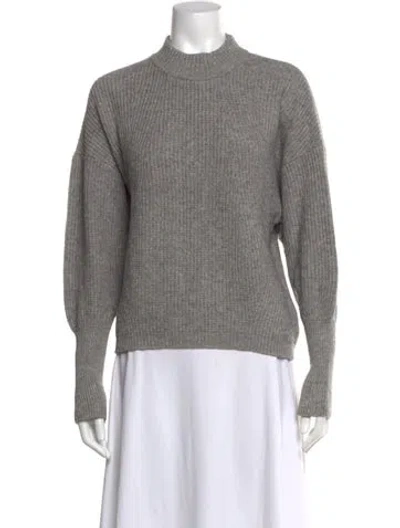 Pre-owned The Kooples Wool Mock Neck Sweater In Gray