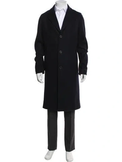 Pre-owned The Kooples Wool Overcoat In Black