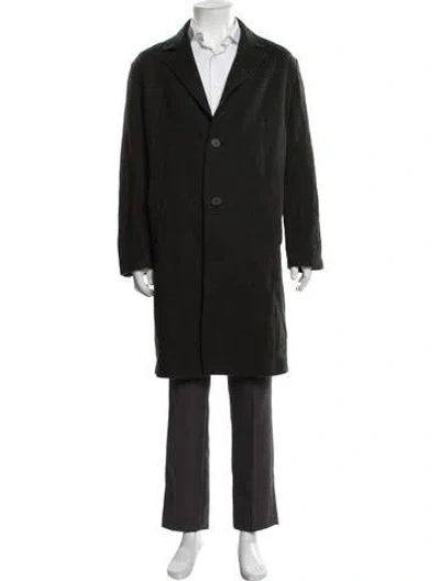 Pre-owned The Kooples Wool Overcoat In Green