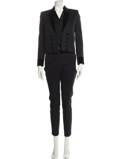 Pre-owned The Kooples Wool Pantsuit In Black