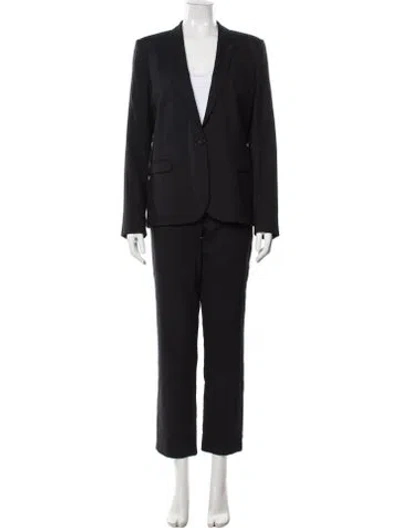 Pre-owned The Kooples Wool Pantsuit In Black