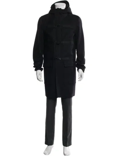 Pre-owned The Kooples Wool Parka In Black