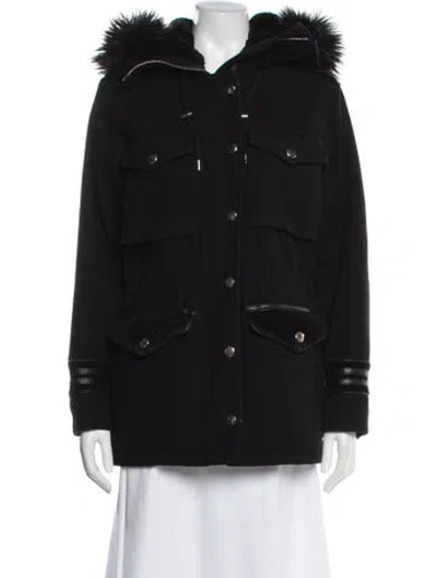 Pre-owned The Kooples Wool Parka In Gray