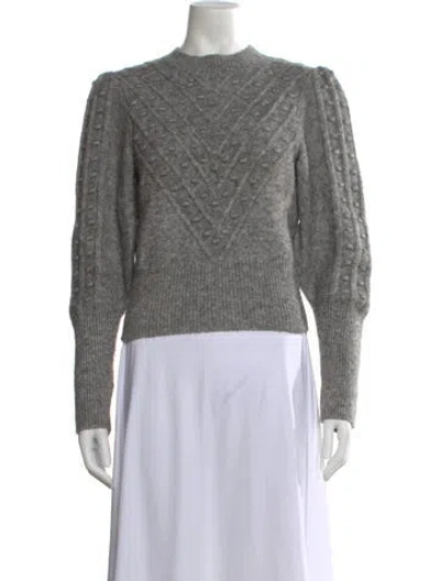Pre-owned The Kooples Wool Patterned Sweater In Gray